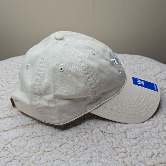 NWT Adidas Relaxed Strap-Back Hat White / Cream OS - Picture 2 of 6